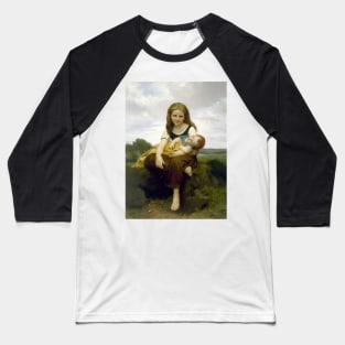 The Elder Sister by William-Adolphe Bouguereau Baseball T-Shirt